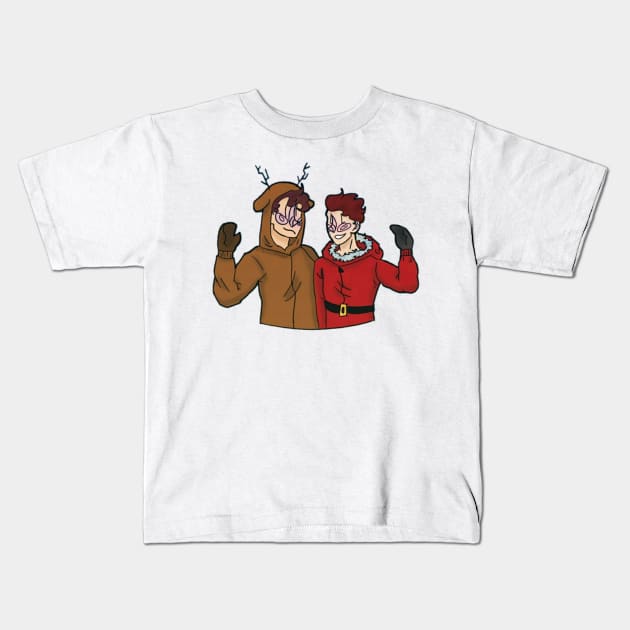 Christmas DnP Kids T-Shirt by TheStickPeople